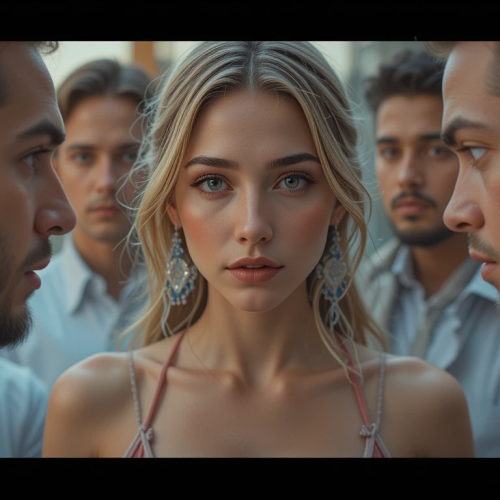 The Unseen Burden of Beauty Part 1: The Mental Toll on an Attractive Woman of creepy glares